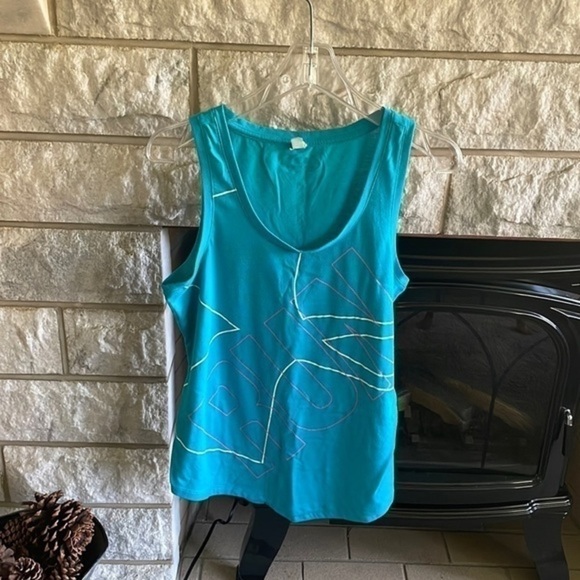 Under Armour Run Racerback Tank Blue/Pink M - Picture 1 of 5